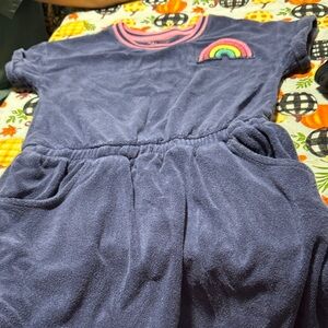 Cat & Jack Blue Kids Swim Coverup with Rainbow Patch